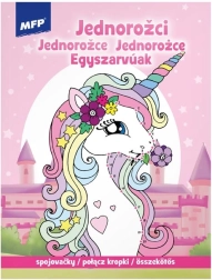 Cahier de coloriage et points à relier Licornes 210 × 276 mm, 32 pages