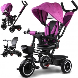 Tricycle pour enfant 3‑en‑1 avec auvent TINY BIKE – Rose