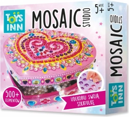 Coffret à bijoux en forme de cœur – kit créatif mosaïque
