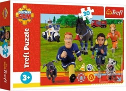 Puzzle SAM LE POMPIER – prêts à aider, 30 pièces, TREFL