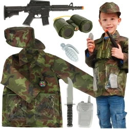 Costume de camouflage militaire pour enfants avec ensemble de déguisement 3-8 ans