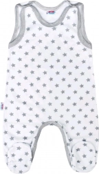 Grenouillère pour bébé New Baby Classic II grise avec étoiles