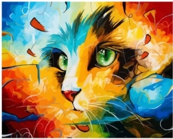 peinture diamant abstraite chat 30 × 40 cm