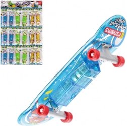 Skateboard à doigt avec lumière – lot de 18 pcs