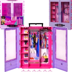 Grande armoire Barbie Fashionistas pour vêtements avec cintres