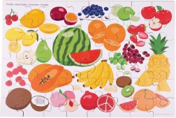 Puzzle de sol avec motif de fruits