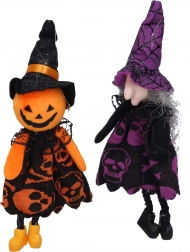 Décoration d’Halloween sorcière et épouvantail à suspendre