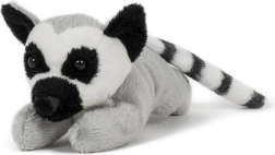 Lémur catta en peluche couché 18 cm