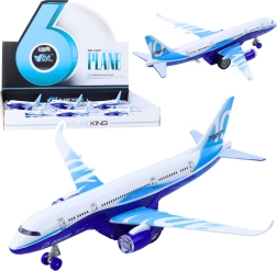 Avion personnel en métal avec moteur à friction, lumières et sons 23 cm