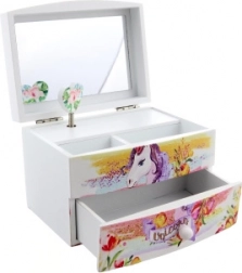 Boîte à bijoux avec licorne musicale