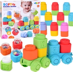 Cubes sensoriels souples en caoutchouc 3 en 1 avec sons et lumière