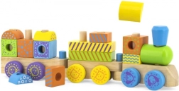 train en bois empilable pour enfants 18 mois+