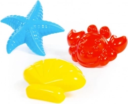 Moules à sable Monde marin 3 pcs