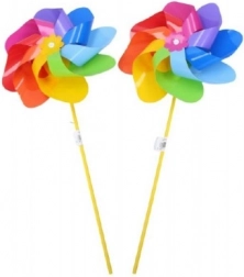 Moulin à vent arc-en-ciel – décoration de jardin colorée