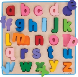 Puzzle alphabétique en bois – lettres minuscules BIGJIGS BABY