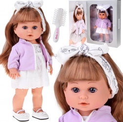 Adorable poupée aux longs cheveux 38 cm en tenue élégante