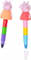 Crayons de cire empilables PEPPA PIG, assortiment de couleurs, 2 pcs