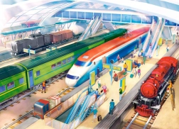 Puzzle 100 pièces Gare ferroviaire