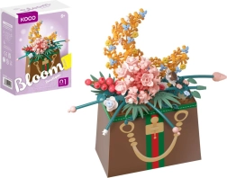 Jeu de construction mini KOCO fleur dans un sac à main, plastique, 245 pièces