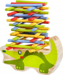 Jeu d'Équilibre en Bois Crocodile