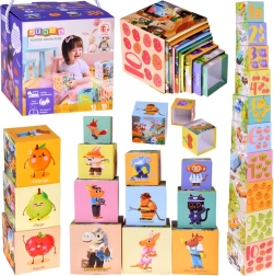 Cubes éducatifs en carton pliables pour enfants, set de 10 pièces