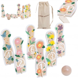 Quilles en bois pour enfants 6 pcs avec balle CLASSIC WORLD