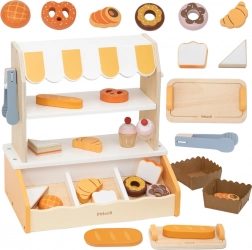 VIGA mini boulangerie en bois – boutique de pâtisseries, 16 pcs