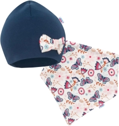 Bonnet et tour de cou pour enfant New Baby Missy bleu