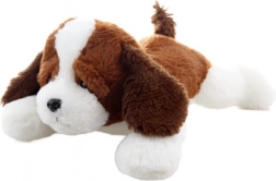 Chien en peluche couché 36 cm