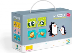 Puzzle mamans et bébés animaux 12×2 pièces