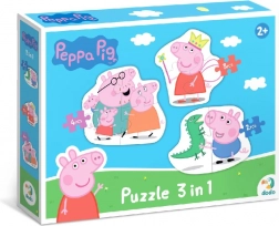 Puzzle Peppa Pig – famille 3‑en‑1 (2, 3 et 4 pièces) DODO