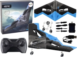 Avion RC avec lumières bleu-noir