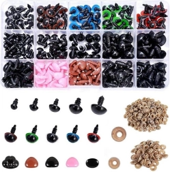 Yeux et nez de sécurité pour peluches – lot de 560 pièces