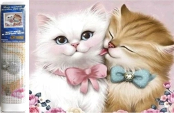 peinture diamant chats amoureux 30 × 40 cm