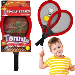 Grandes raquettes de tennis et de badminton WOOPIE pour enfants avec balle et volant
