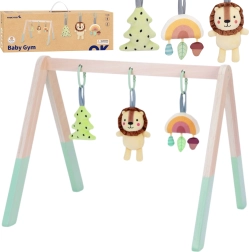 tooky toy baby gym support avec 3 suspensions pour bébés