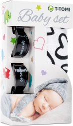 Ensemble en bambou T-Tomi cœur noir