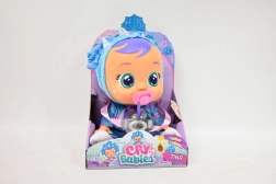 Poupée interactive Cry Babies Fantasy Tina – tricératops bleu