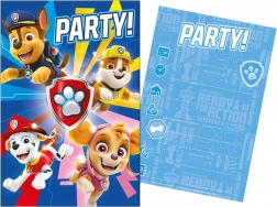 Set de cartons d’invitation et enveloppes PAW PATROL (5+5)
