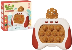 Jeu sensoriel triceratops Pop It avec lumières et sons, marron