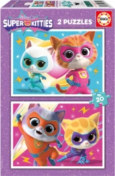 Puzzle Super Kitties 2×20 pièces