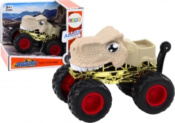 Voiture tout-terrain dinosaure avec grandes roues en caoutchouc – Beige