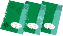 cahier scolaire A4 quadrillé 20 feuilles en papier recyclé (motifs assortis)