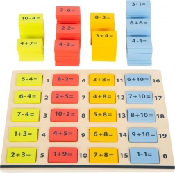 Table mathématique en bois colorée – addition et soustraction