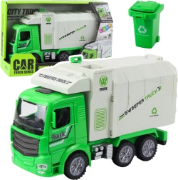 Camion-benne municipal avec lumières et sons – vert