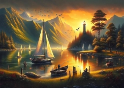 Puzzle Rivages dorés 1000 pièces