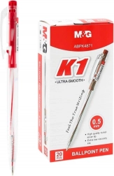 Stylo-bille M&G K1 0,5 mm – recharge rouge