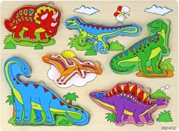 Puzzle 3D en bois pour enfants Jeu logique Dinosaures
