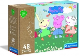 CLEMENTONI Play For Future Puzzle Peppa Pig 3x48 pièces
