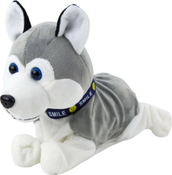Chien husky en peluche interactif